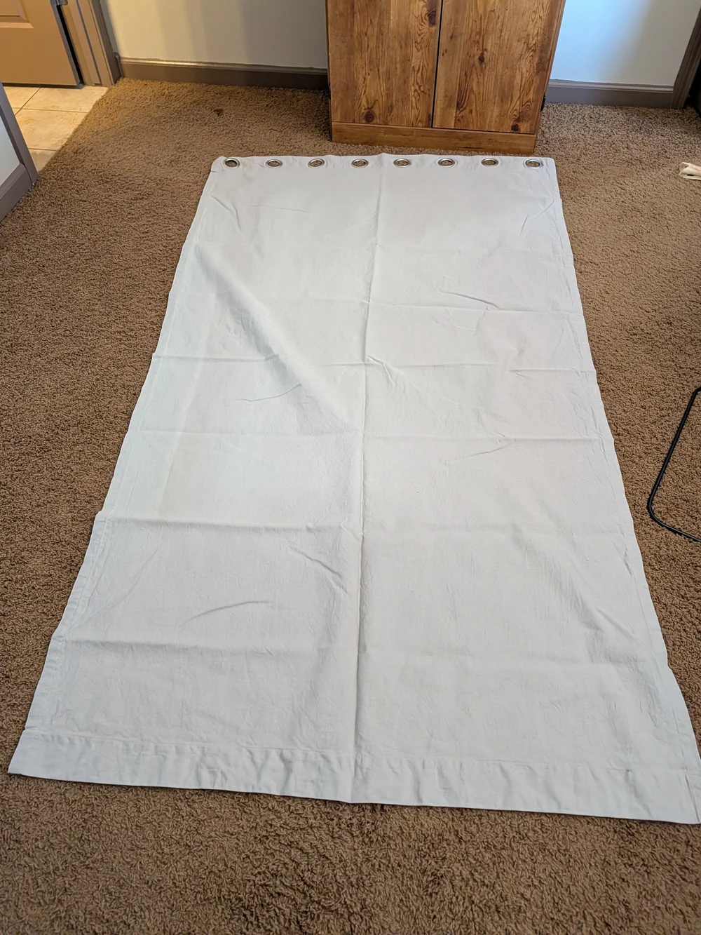 Threshold White Grommet Curtain Panel - Neutral Bedding Accent